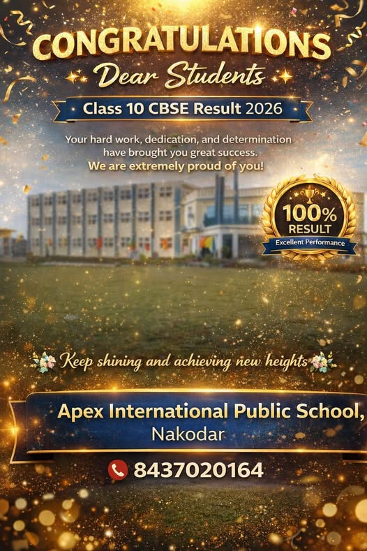 CBSE Board Results Apex International School Nakodar