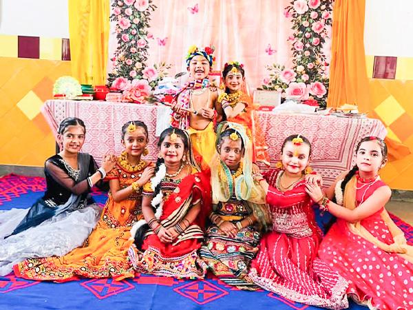 Little Krishna Students Janmashtami Apex School