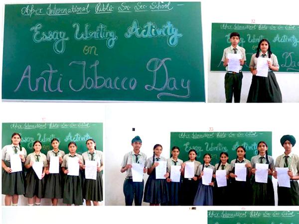 World No Tobacco Day – Apex International School Nakodar